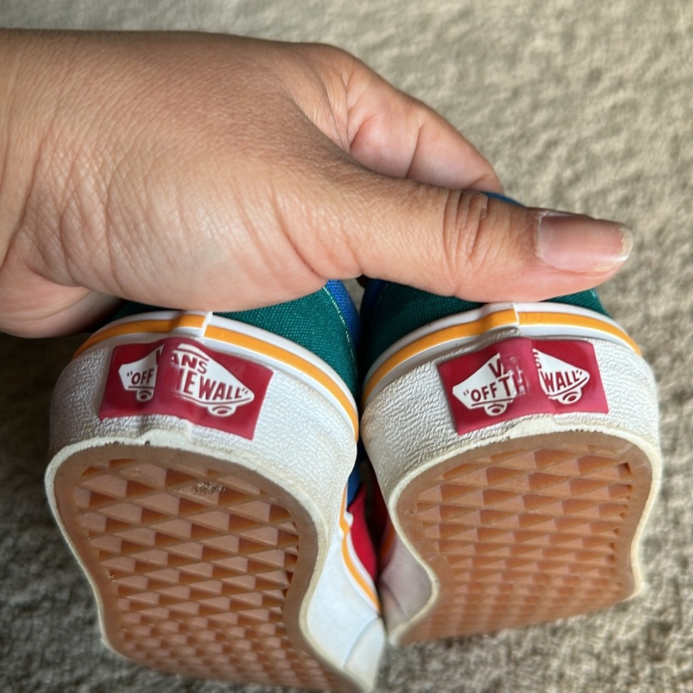 Vans. Size 13. Worn once. Cool colors - Picture 5 of 6